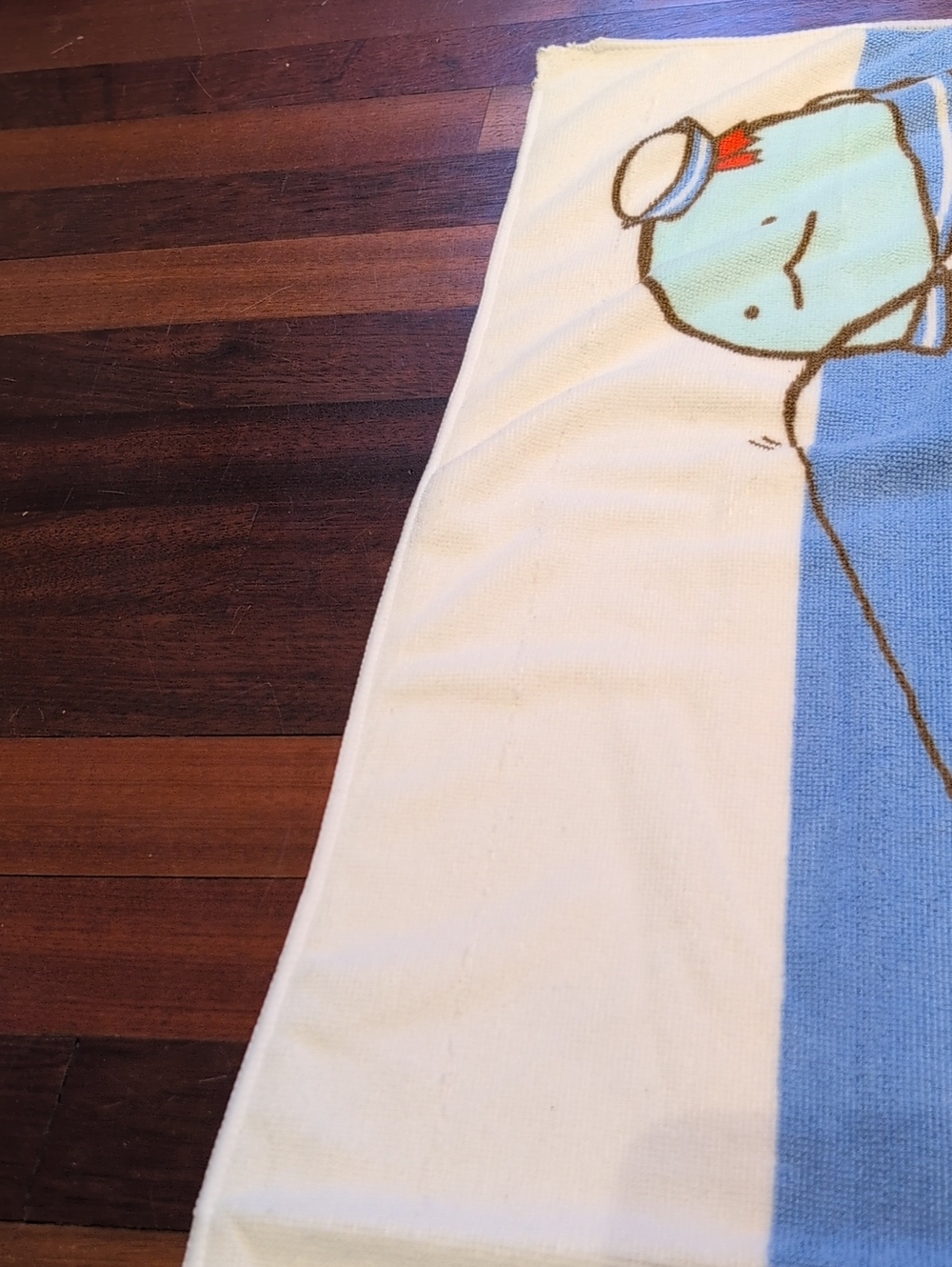 Sumikko gurashi Blue & White Striped Character Beach Towel Sailor - Picture 5 of 6